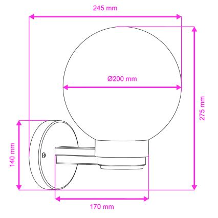BRILAGI - HARBOR LED RGBW Dimmable Outdoor Wall Light 1xE27/12W/230V 2700-6500K IP33 Black/White