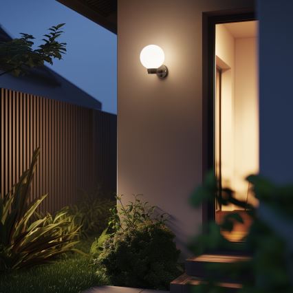 BRILAGI - HARBOR LED RGBW Dimmable Outdoor Wall Light 1xE27/12W/230V 2700-6500K IP33 Anthracite/White