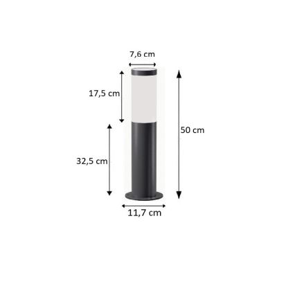 BRILAGI - ELIA LED RGBW Dimmable Outdoor Lamp 1xE27/6.5W/230V 2700-6500K IP44 Wi-Fi 50 cm Anthracite