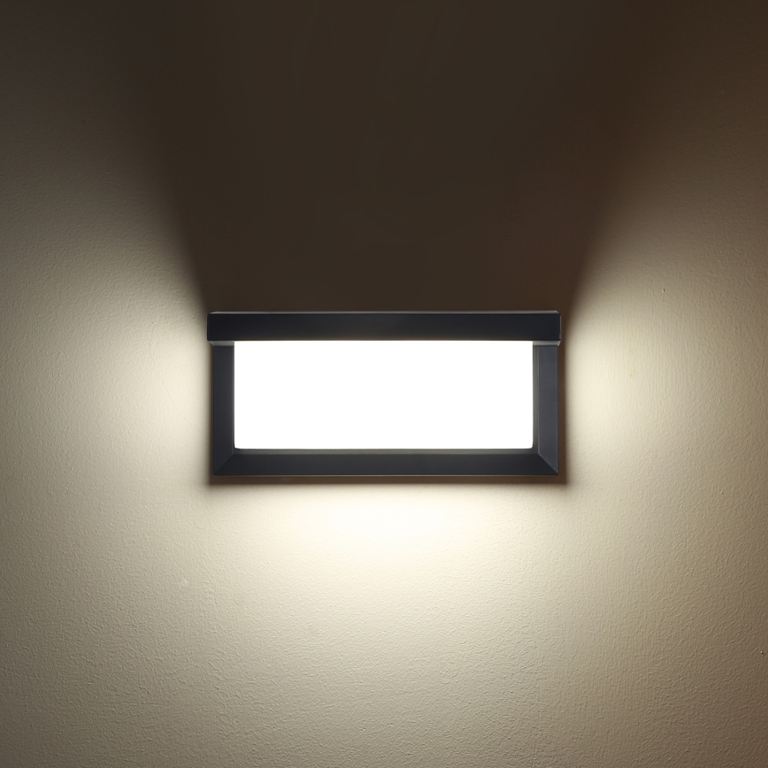 Brilagi - BRICKY LED RGBW Dimmable Outdoor Wall Light 1xE27/15W/230V 2700-6500K Anthracite IP54