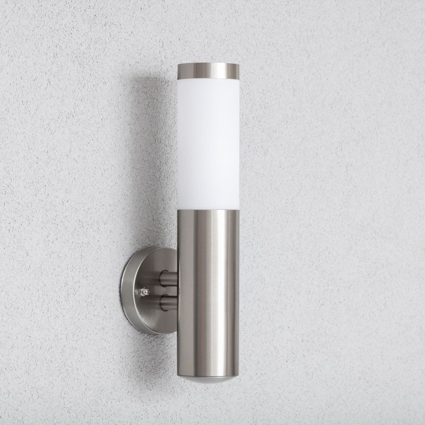 BRILAGI - ELIA LED RGBW Dimmable Outdoor Wall Lamp 1xE27/6.5W/230V 2700–6500K IP44 Wi-Fi Matte Chrome