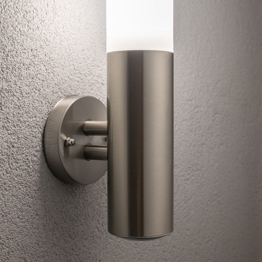 BRILAGI - ELIA LED RGBW Dimmable Outdoor Wall Lamp 1xE27/6.5W/230V 2700–6500K IP44 Wi-Fi Matte Chrome