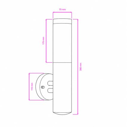 BRILAGI - ELIA LED RGBW Dimmable Outdoor Wall Lamp 1xE27/6.5W/230V 2700–6500K IP44 Wi-Fi Matte Chrome