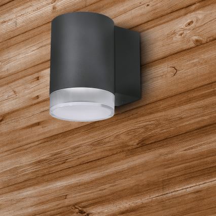 Brilagi - MATERA LED RGBW Dimmable Outdoor Wall Light 1x GU10/4,8W/230V 3000K IP54 Anthracite + Remote Control