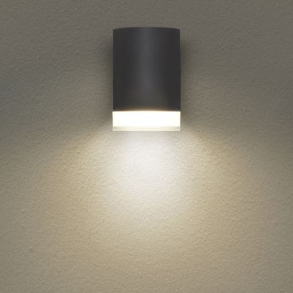 Brilagi - MATERA LED RGBW Dimmable Outdoor Wall Light 1x GU10/4,8W/230V 3000K IP54 Anthracite + Remote Control