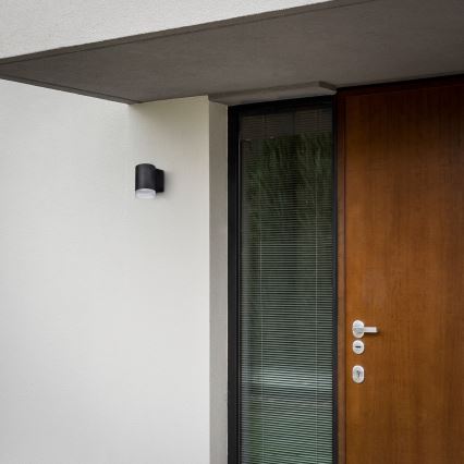 Brilagi - MATERA RGBW LED Dimmable Outdoor Wall Light 1xGU10/4,8W/230V 3000K IP54 Black + Remote Control