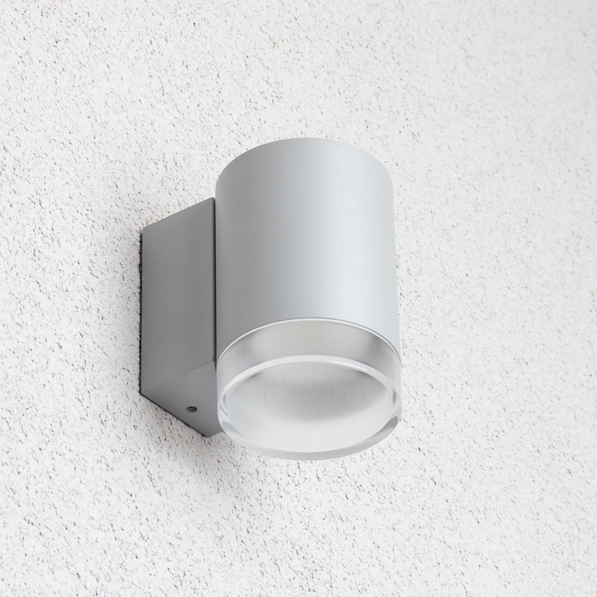 Brilagi - LED RGBW Dimmable Outdoor Wall Light MATERA 1xGU10/4,8W/230V 3000K IP54 grey + remote control
