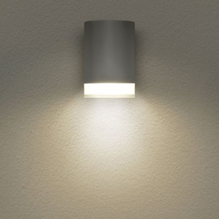 Brilagi - LED RGBW Dimmable Outdoor Wall Light MATERA 1xGU10/4,8W/230V 3000K IP54 grey + remote control