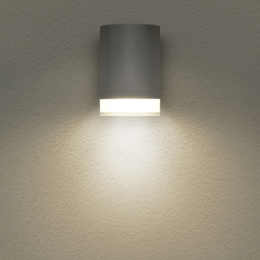 Brilagi - LED RGBW Dimmable Outdoor Wall Light MATERA 1xGU10/4,8W/230V 3000K IP54 grey + remote control
