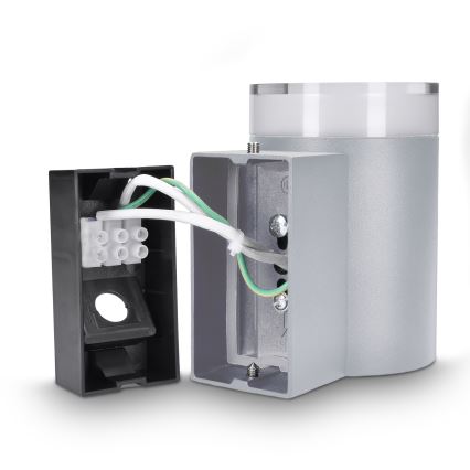 Brilagi - LED RGBW Dimmable Outdoor Wall Light MATERA 1xGU10/4,8W/230V 3000K IP54 grey + remote control