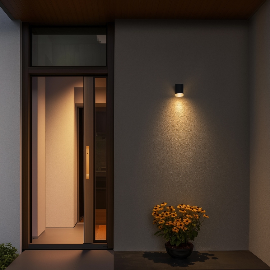 Brilagi - MATERA LED RGBW Dimmable Outdoor Wall Light 1x GU10/6W/230V 3000K IP54 Anthracite + Remote Control