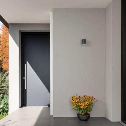 Brilagi - MATERA LED RGBW Dimmable Outdoor Wall Light 1x GU10/6W/230V 3000K IP54 Anthracite + Remote Control