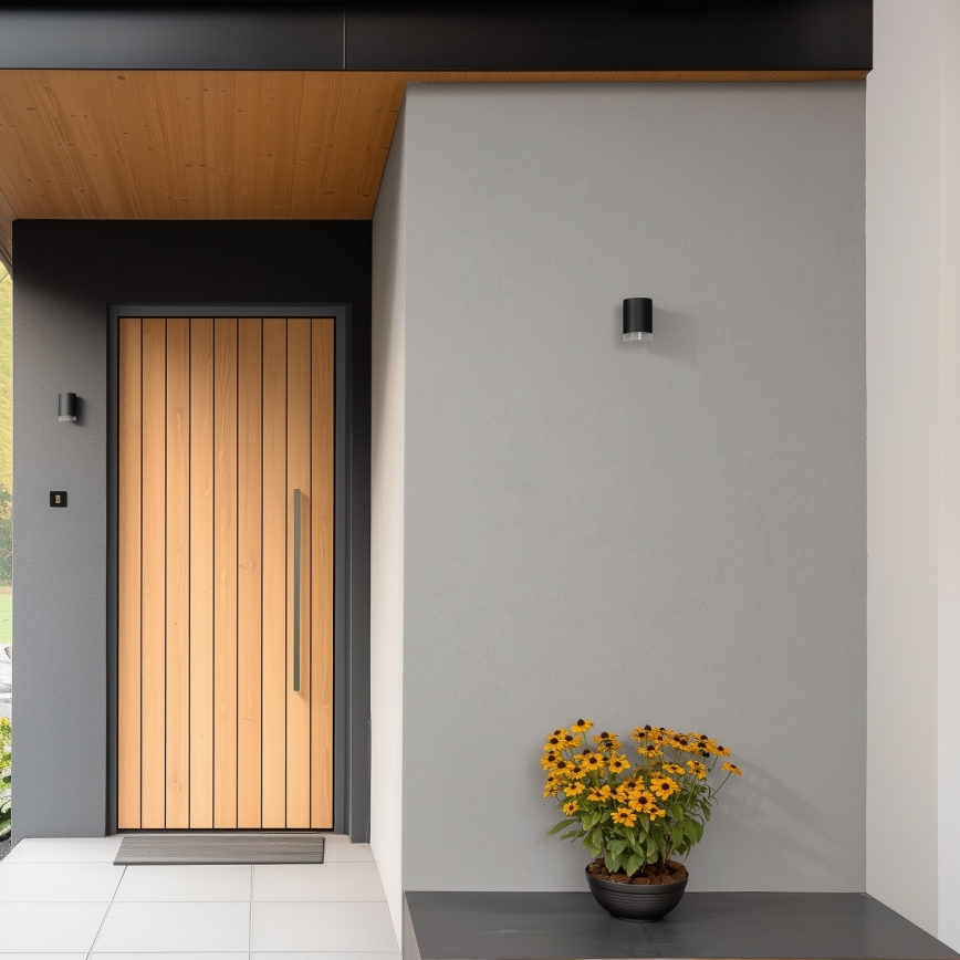 Brilagi - MATERA RGBW LED Dimmable Outdoor Wall Light 1xGU10/6W/230V 3000K IP54 Black + Remote Control