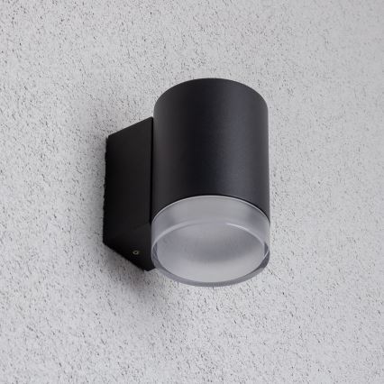 Brilagi - MATERA RGBW LED Dimmable Outdoor Wall Light 1xGU10/6W/230V 3000K IP54 Black + Remote Control