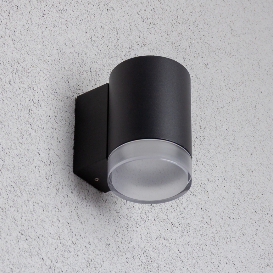 Brilagi - MATERA RGBW LED Dimmable Outdoor Wall Light 1xGU10/6W/230V 3000K IP54 Black + Remote Control