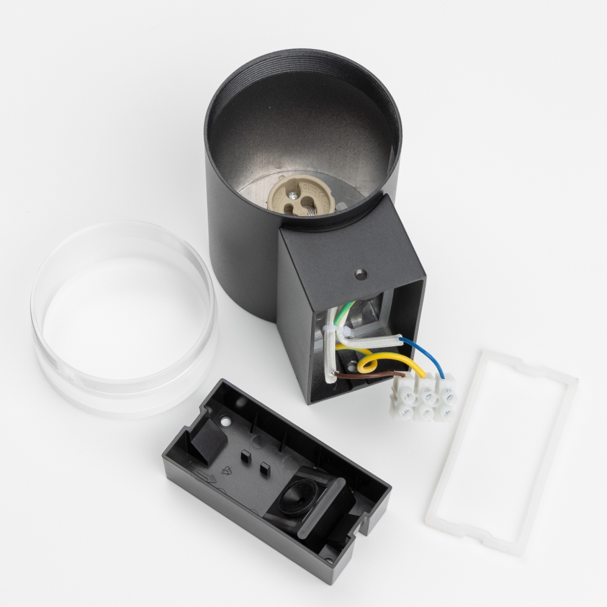 Brilagi - MATERA RGBW LED Dimmable Outdoor Wall Light 1xGU10/6W/230V 3000K IP54 Black + Remote Control