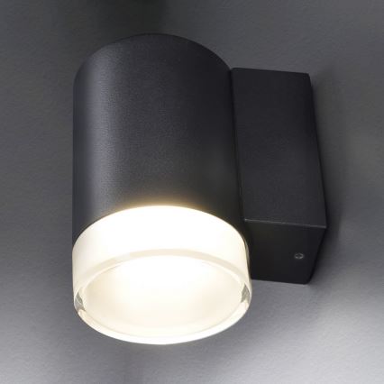 Brilagi - MATERA RGBW LED Dimmable Outdoor Wall Light 1xGU10/6W/230V 3000K IP54 Black + Remote Control