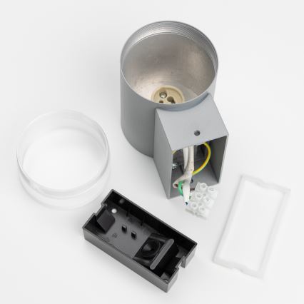 Brilagi - LED RGBW Dimmable Outdoor Wall Light MATERA 1xGU10/6W/230V 3000K IP54 grey + remote control