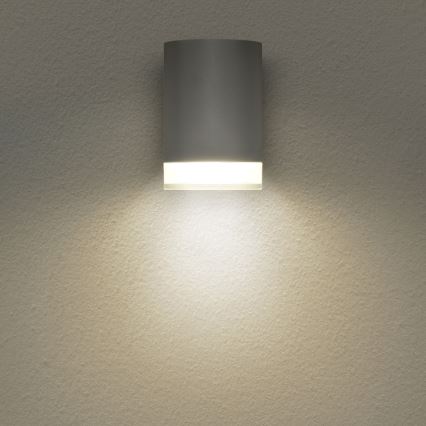 Brilagi - LED RGBW Dimmable Outdoor Wall Light MATERA 1xGU10/6W/230V 3000K IP54 grey + remote control