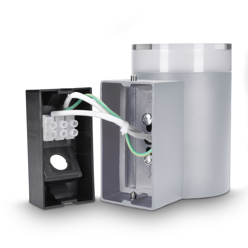 Brilagi - LED RGBW Dimmable Outdoor Wall Light MATERA 1xGU10/6W/230V 3000K IP54 grey + remote control