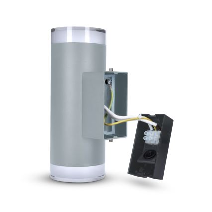 Brilagi - LED RGBW Dimmable Outdoor Wall Light MATERA 2xGU10/4,8W/230V 3000K IP54 gray + remote control