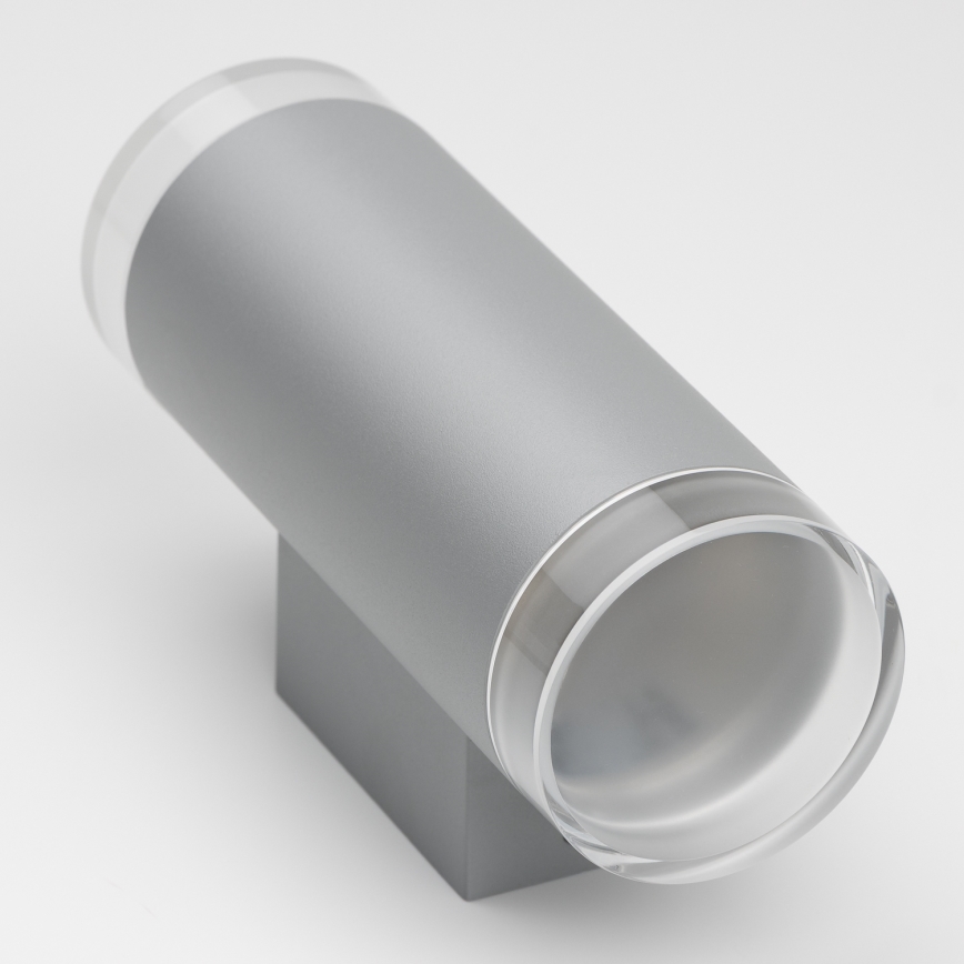 Brilagi - LED RGBW Dimmable Outdoor Wall Light MATERA 2xGU10/6W/230V 3000K IP54 gray + remote control