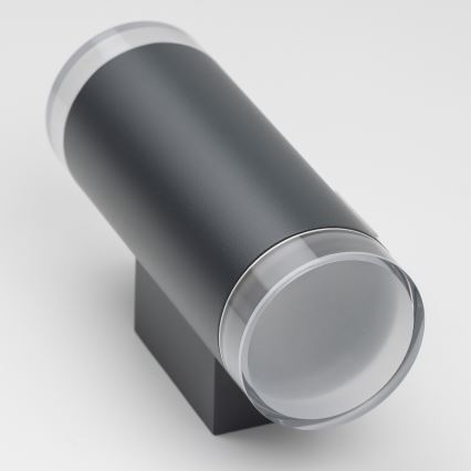 Brilagi - MATERA LED RGBW Dimmable Outdoor Wall Light 2xGU10/4,8W/230V 3000K IP54 Anthracite + Remote Control