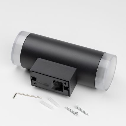Brilagi - LED RGBW Dimmable Outdoor Wall Light MATERA 2xGU10/4,8W/230V 3000K IP54 Black + Remote Control