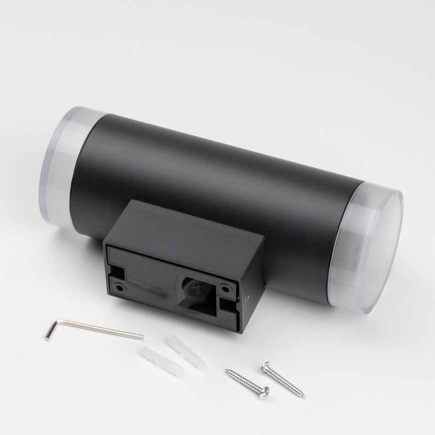 Brilagi - LED RGBW Dimmable Outdoor Wall Light MATERA 2xGU10/4,8W/230V 3000K IP54 Black + Remote Control