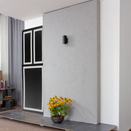Brilagi - LED RGBW Dimmable Outdoor Wall Light MATERA 2xGU10/4,8W/230V 3000K IP54 Black + Remote Control