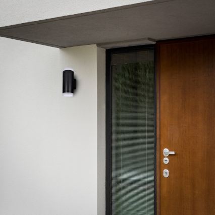 Brilagi - LED RGBW Dimmable Outdoor Wall Light MATERA 2xGU10/4,8W/230V 3000K IP54 Black + Remote Control