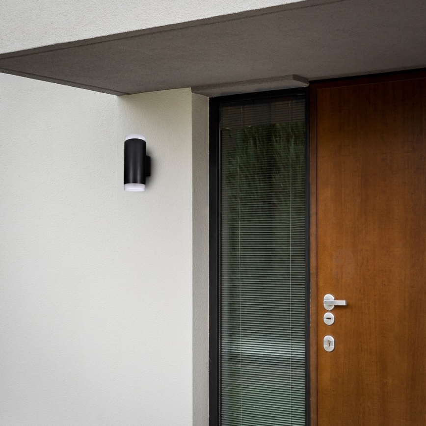 Brilagi - LED RGBW Dimmable Outdoor Wall Light MATERA 2xGU10/4,8W/230V 3000K IP54 Black + Remote Control