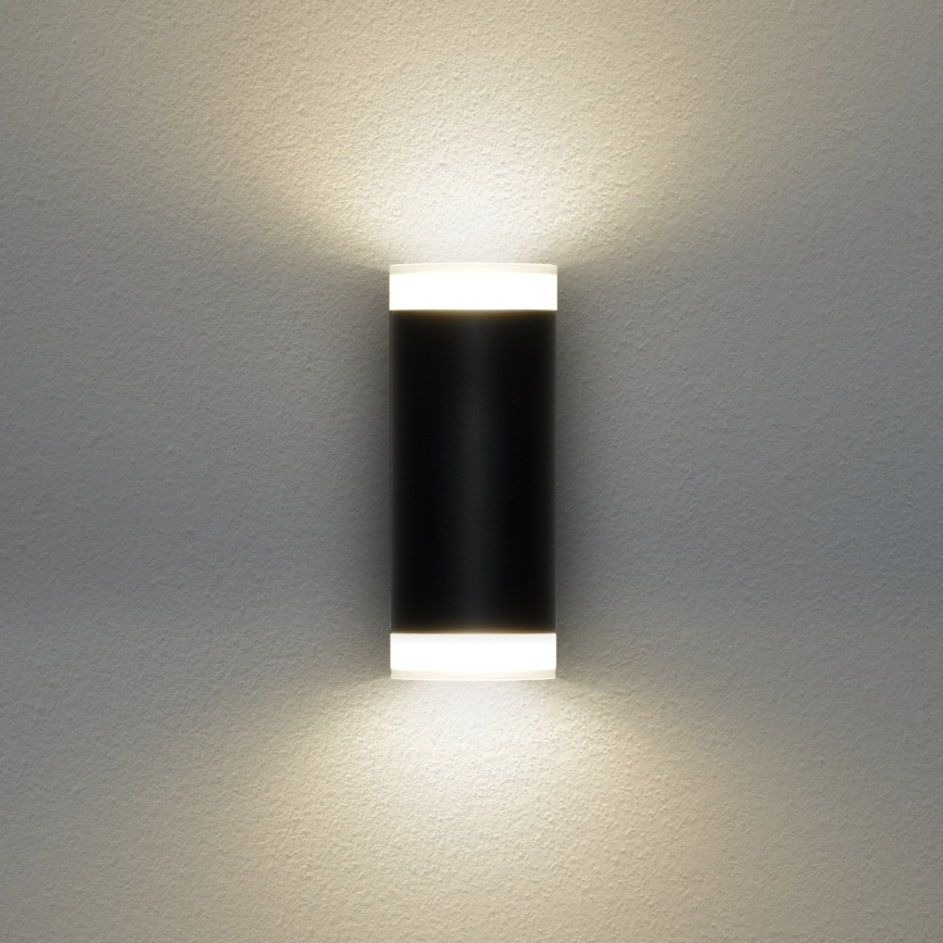 Brilagi - LED RGBW Dimmable Outdoor Wall Light MATERA 2xGU10/4,8W/230V 3000K IP54 Black + Remote Control