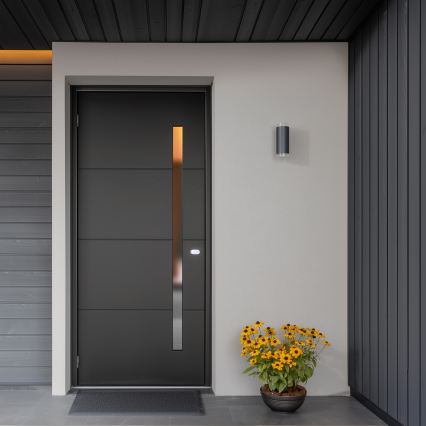 Brilagi - MATERA LED RGBW Dimmable Outdoor Wall Light 2xGU10/6W/230V 3000K IP54 Anthracite + Remote Control