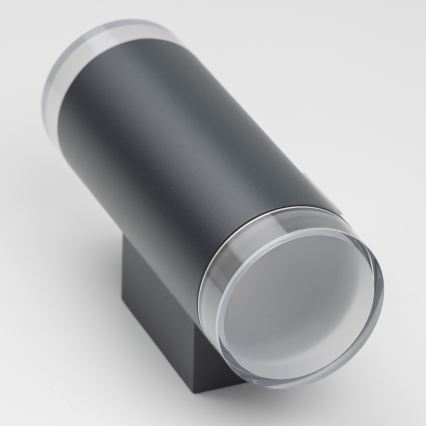 Brilagi - MATERA LED RGBW Dimmable Outdoor Wall Light 2xGU10/6W/230V 3000K IP54 Anthracite + Remote Control