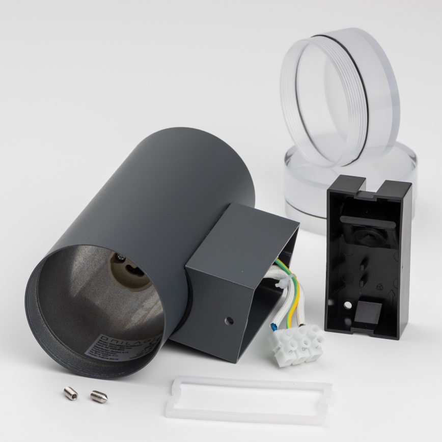 Brilagi - MATERA LED RGBW Dimmable Outdoor Wall Light 2xGU10/6W/230V 3000K IP54 Anthracite + Remote Control