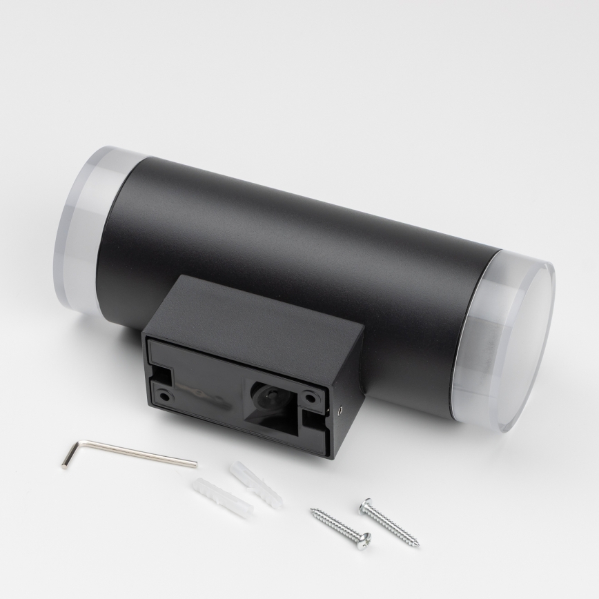 Brilagi - LED RGBW Dimmable Outdoor Wall Light MATERA 2xGU10/6W/230V 3000K IP54 Black + Remote Control