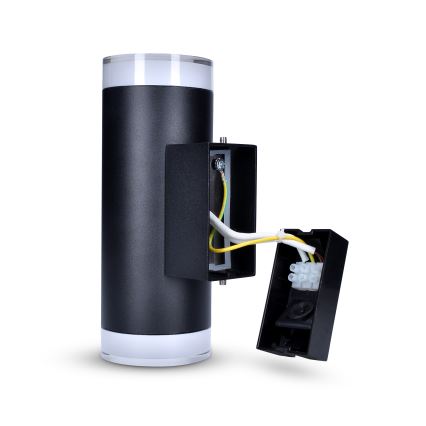 Brilagi - LED RGBW Dimmable Outdoor Wall Light MATERA 2xGU10/6W/230V 3000K IP54 Black + Remote Control