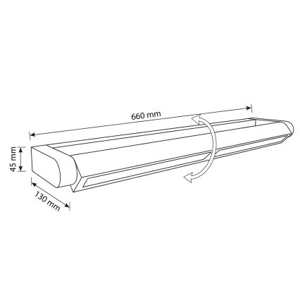 Brilagi - LED Outdoor Wall Light SALERNO LED/24W/230V 66 cm Anthracite IP65