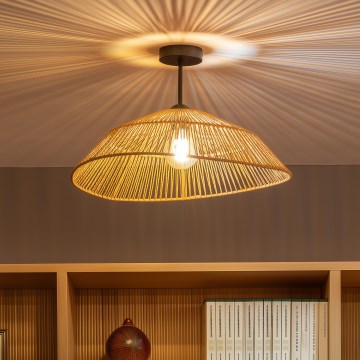 Brilagi - LED Semi-Flush Ceiling Light CERIA BOHO 1xE27/60W/230V Ø 50 cm black/brown