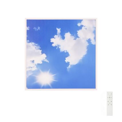 Brilagi - Dimmable LED Ceiling Light SLIMFRAME LED/58W/230V 60x60 cm 3000-6000K silver/blue + remote control