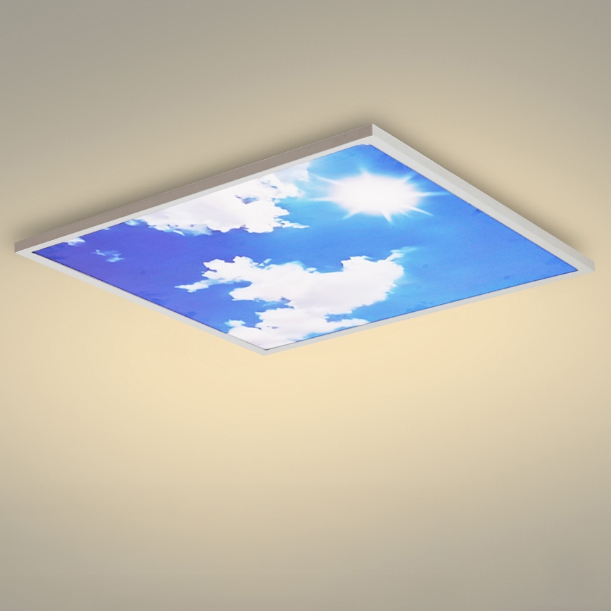 Brilagi - SLIMFRAME SKY Dimmable LED Ceiling Light 58W/230V 60x60 cm 3000-6000K Silver/Blue + Remote Control