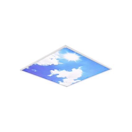 Brilagi - SLIMFRAME SKY Dimmable LED Ceiling Light 58W/230V 60x60 cm 3000-6000K Silver/Blue + Remote Control