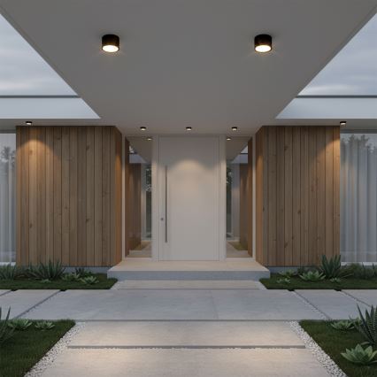 Brilagi - LED SMOOTH Bathroom Spotlight 1xGX53/15W/230V Black IP65