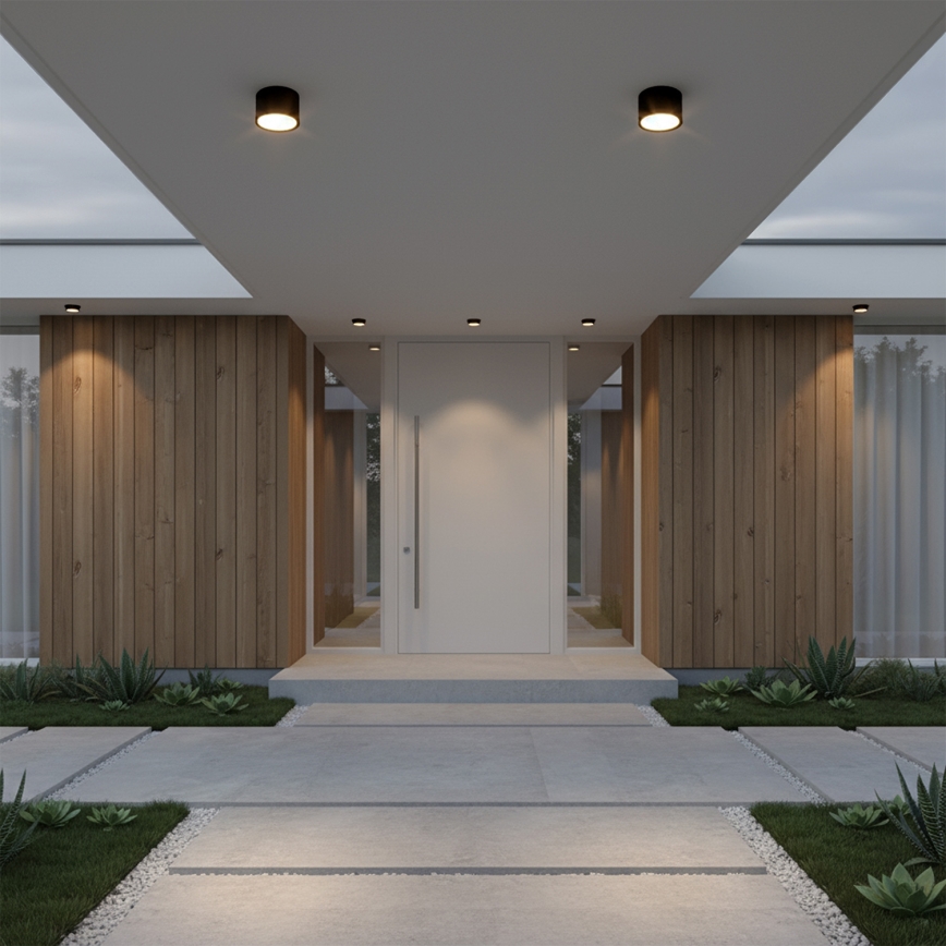 Brilagi - LED SMOOTH Bathroom Spotlight 1xGX53/15W/230V Black IP65