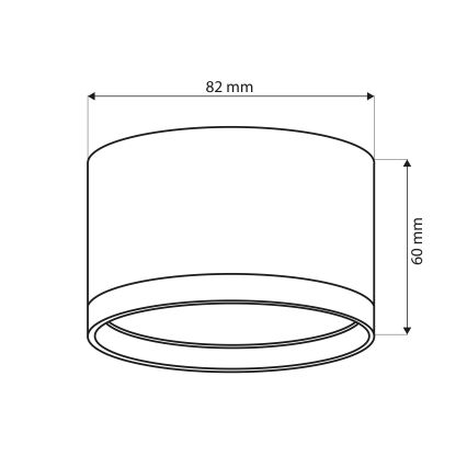 BRILAGI - LED SMOOTH Spotlight 1xGX53/15W/230V 60x82 mm Black