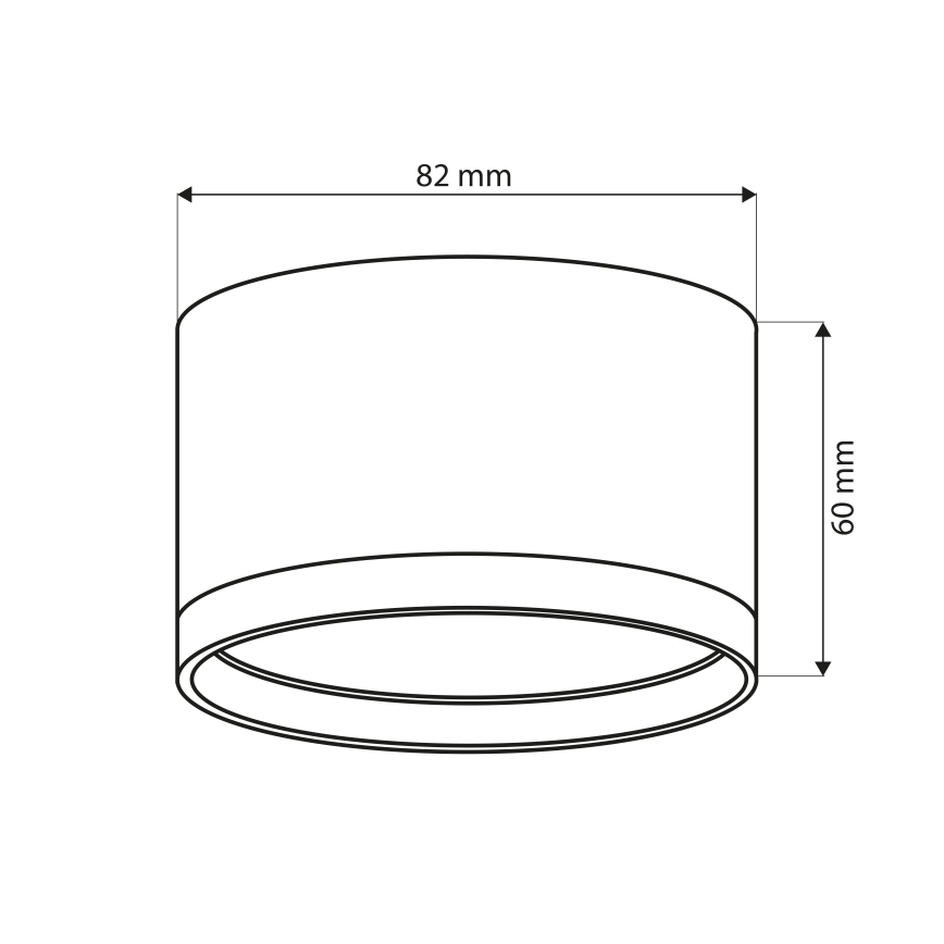 BRILAGI - LED SMOOTH Spotlight 1xGX53/15W/230V 60x82 mm Black