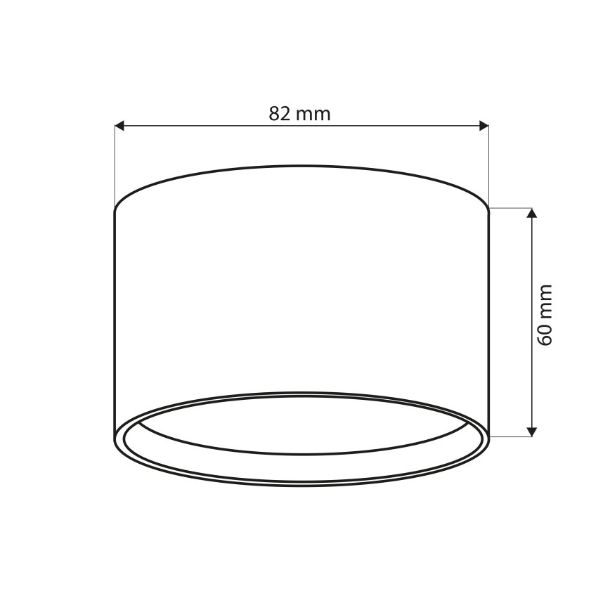 Brilagi - LED SMOOTH Spotlight 1xGX53/15W/230V Black