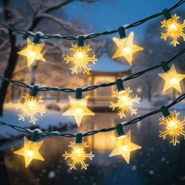 BRILAGI - LED Solar Christmas string lights, 50 LEDs / 8 functions, 12 m, 800 mAh, IP65, warm white