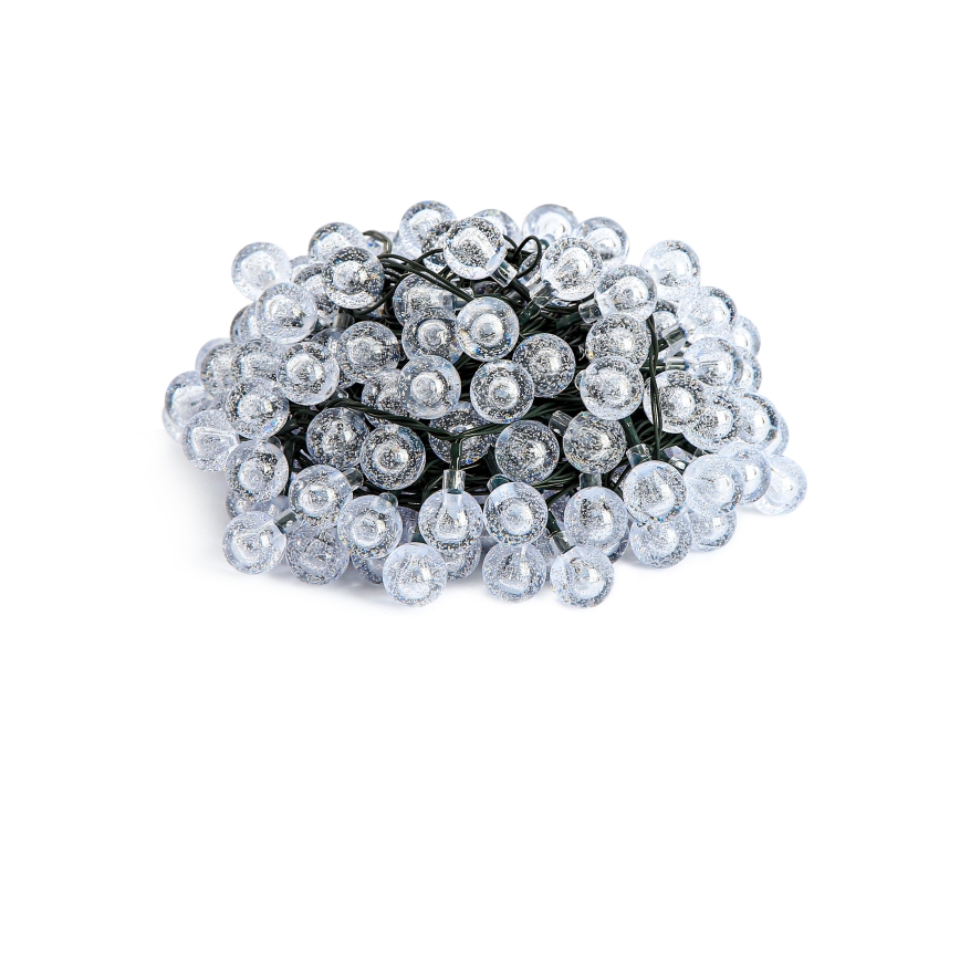 Brilagi - LED Solar decorative chain BUBBLE 200xLED/8 functions 20m IP65 warm white